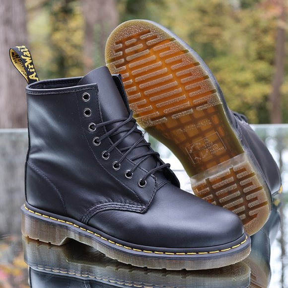 Dr. Martens 1460 Nappa 8 Eye Black Leather Boots Men's Size 9 - Picture 5 of 12